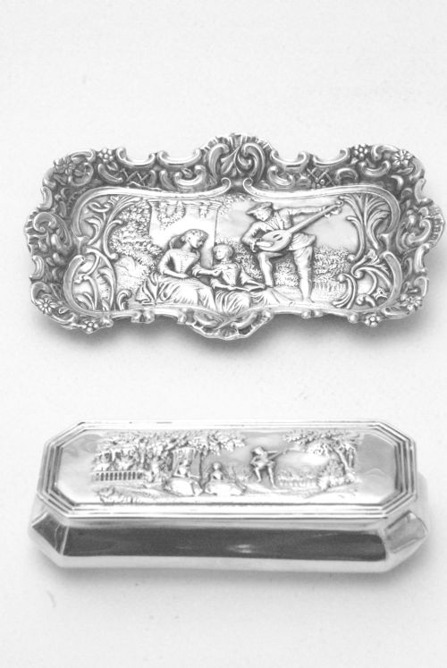 fig 2. Victorian Silver Trinket Box and Ring Tray Set 1899