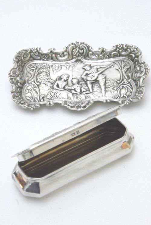fig 3. Victorian Silver Trinket Box and Ring Tray Set 1899