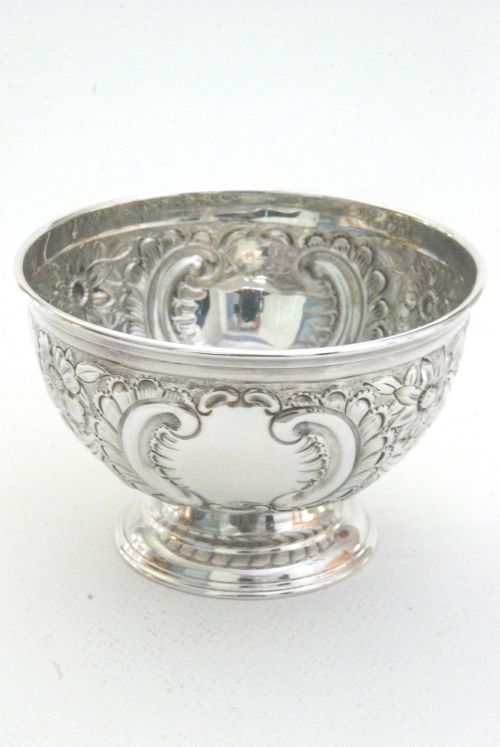 fig 1. Victorian Solid Silver Rose Bowl 1900