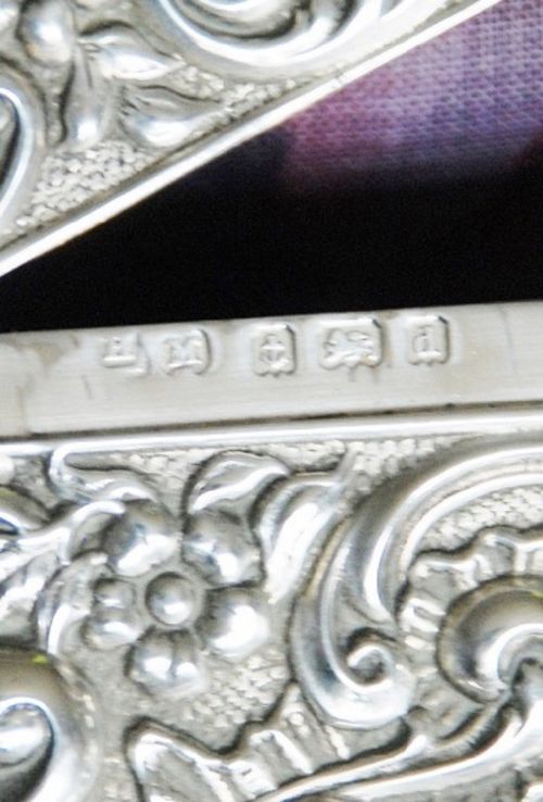 fig 1. Silver Edwardian Embossed Card Case - Henry Matthews