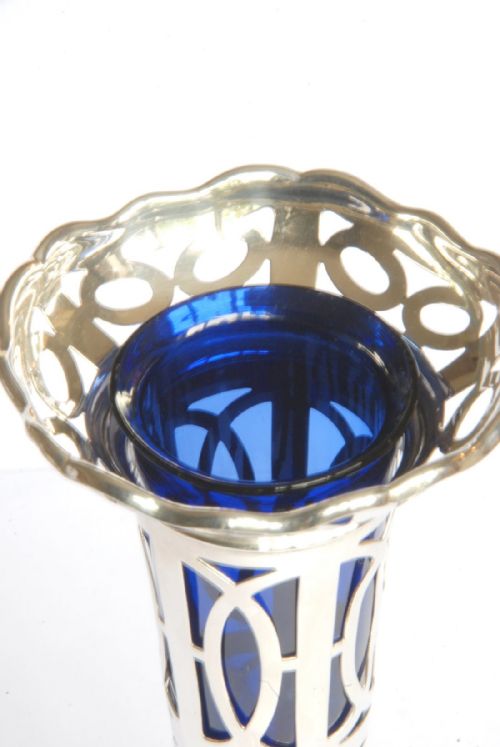 fig 3. Edwardian Solid Silver Posy Vase 1906