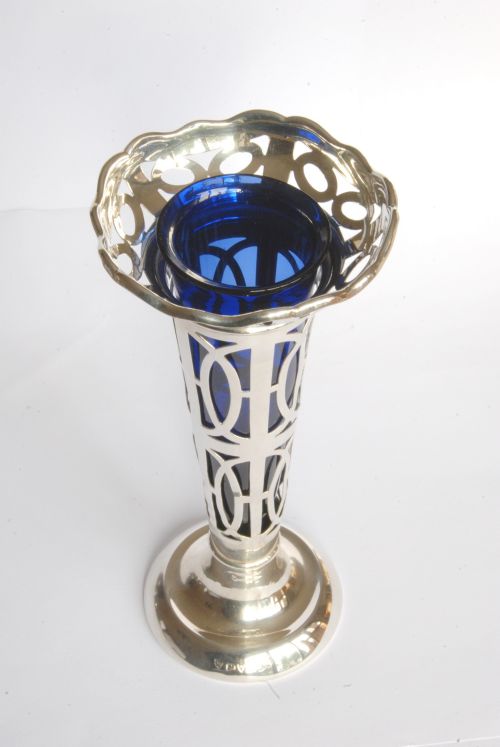 Edwardian Solid Silver Posy Vase 1906