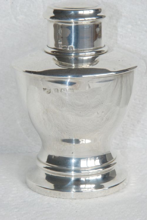 Solid Silver Tea Caddy 1919