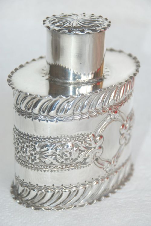 fig 2. Victorian Solid Silver Tea Caddy 1895