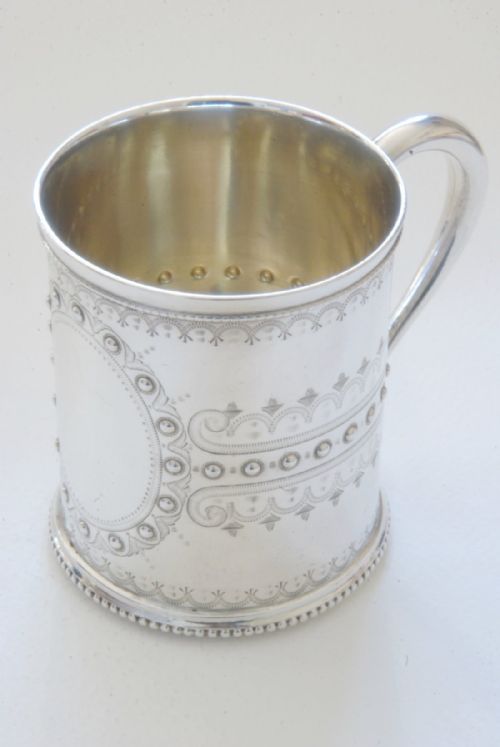Victorian Silver Christening Tankard 1869
