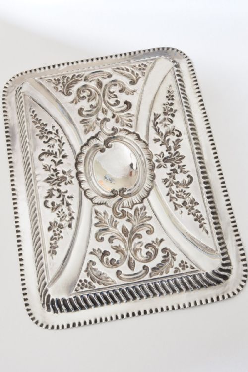fig 2. Solid Silver Victorian Dressing Table Tray 1899