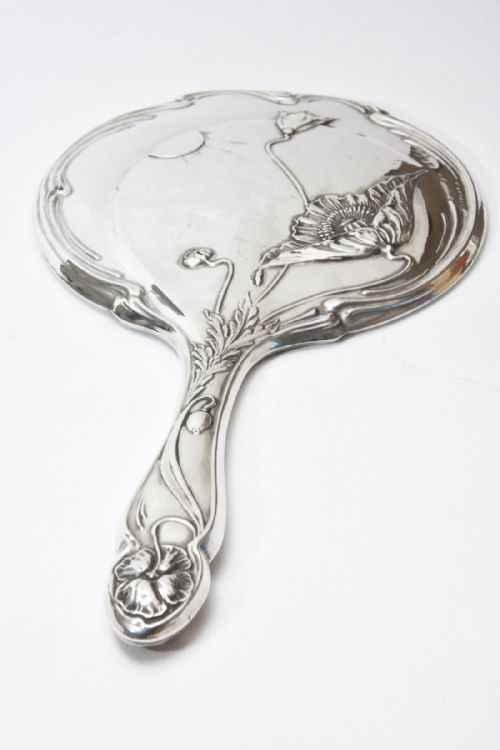 fig 1. Silver Art Nouveau Hand Mirror 1911