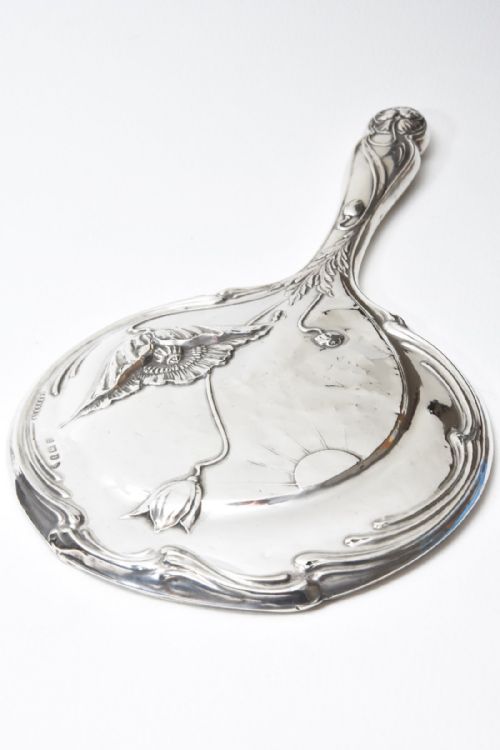 fig 2. Silver Art Nouveau Hand Mirror 1911
