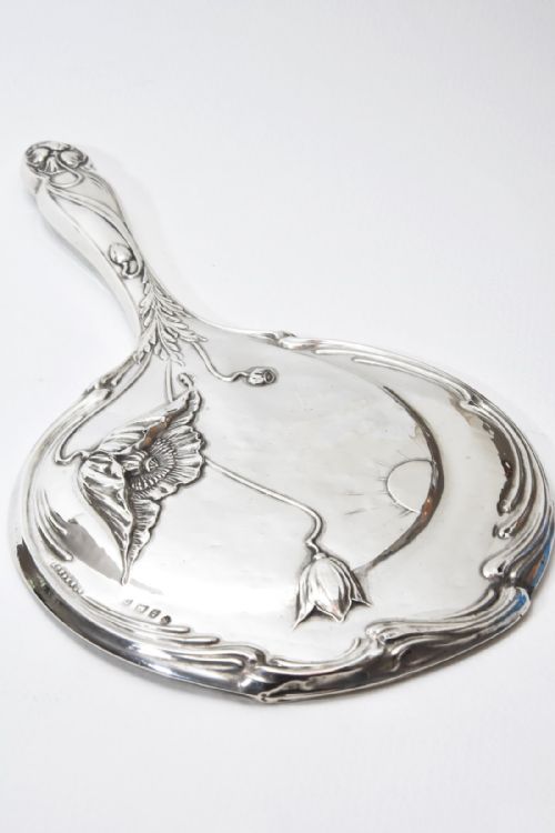 fig 3. Silver Art Nouveau Hand Mirror 1911