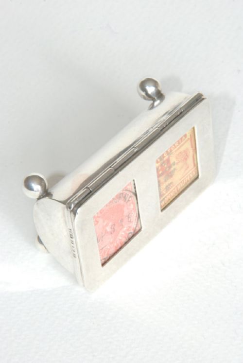 fig 2. Victorian Silver Double Stamp Box 1901