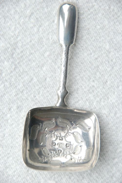 fig 1. Georgian Silver Caddy Spoon - Joseph Willmore 1829