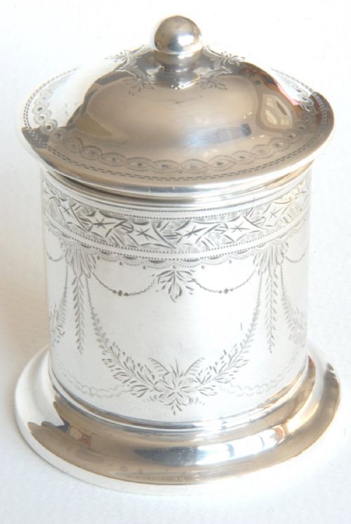 Solid Silver Trinket Box or Pot 1895