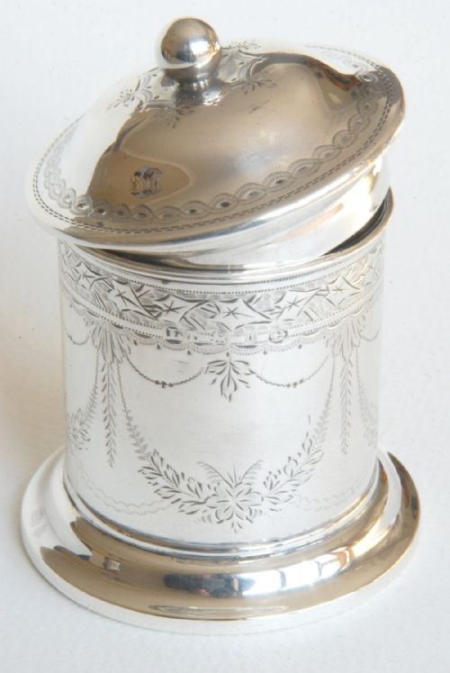 fig 1. Solid Silver Trinket Box or Pot 1895