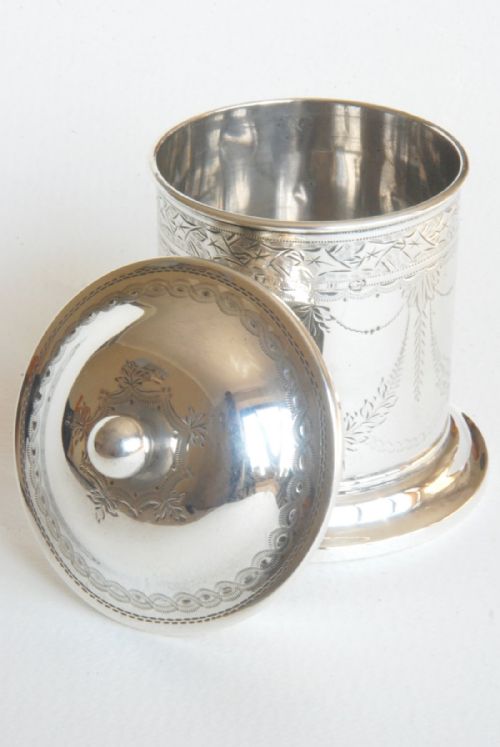 fig 2. Solid Silver Trinket Box or Pot 1895