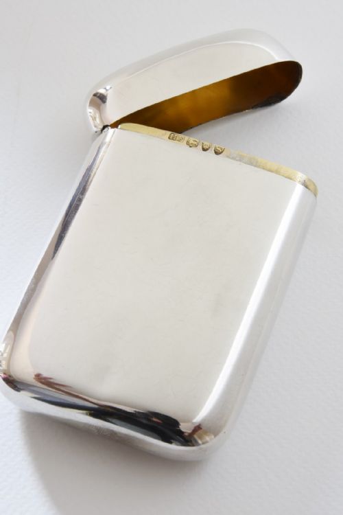 Solid Silver Victorian Cigar Case 1893