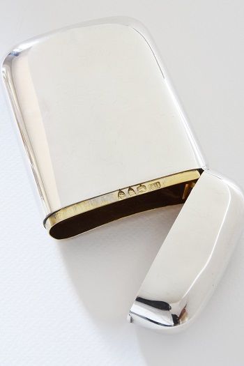 fig 3. Solid Silver Victorian Cigar Case 1893