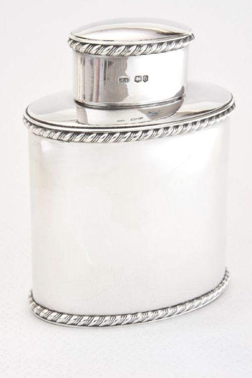 Solid Silver Tea Caddy 1919