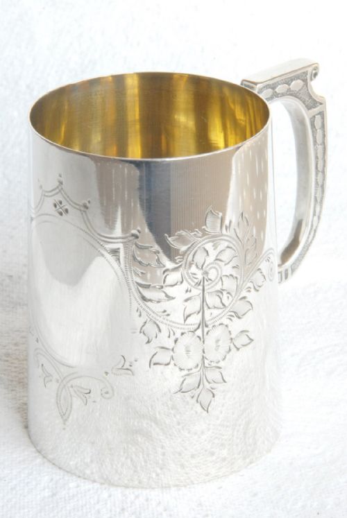 Victorian Scottish Silver Christening Tankard 1889