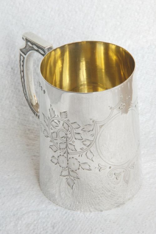 fig 1. Victorian Scottish Silver Christening Tankard 1889