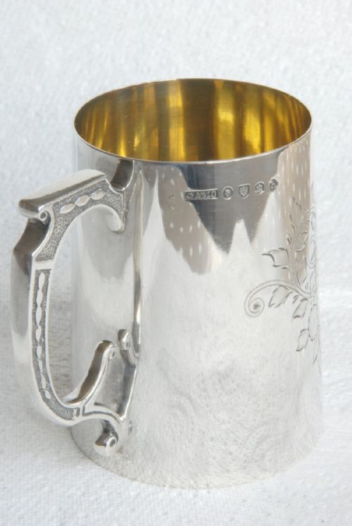 fig 3. Victorian Scottish Silver Christening Tankard 1889