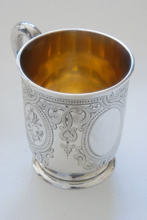 Victorian Silver Christening Tankard 1861