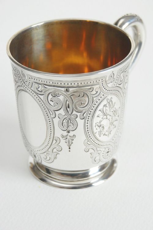 fig 1. Victorian Silver Christening Tankard 1861