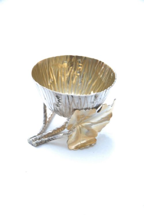 Rare Victorian 'Acorn' Silver Egg Cup 1886