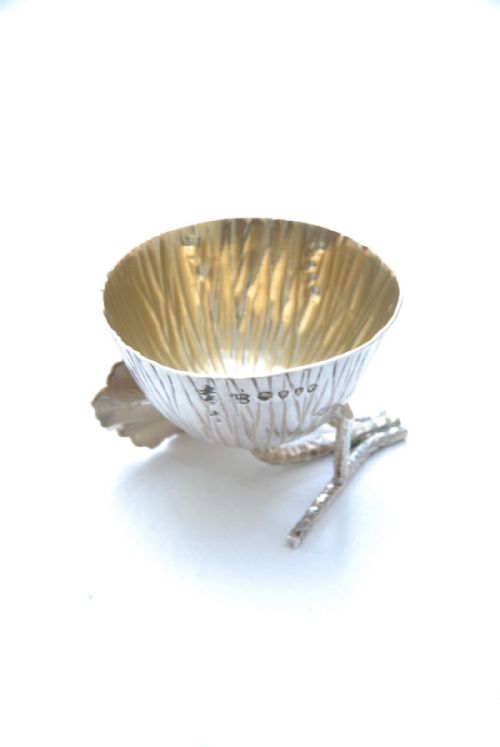 fig 2. Rare Victorian 'Acorn' Silver Egg Cup 1886