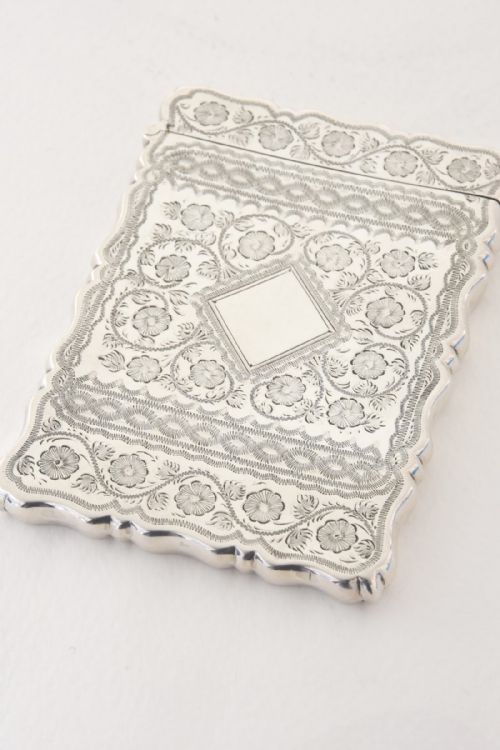 Solid Silver Victorian Card Case 1894 - George Unite