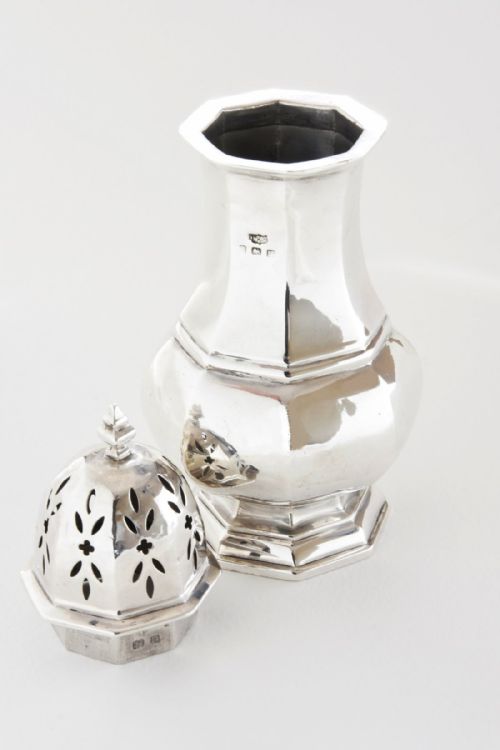 fig 1. Solid Silver Sugar Shaker 1911