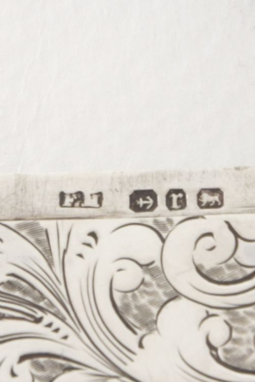 fig 2. Solid Silver Victorian Card Case 1891