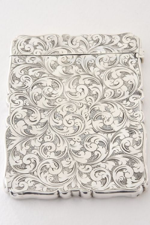 fig 3. Solid Silver Victorian Card Case 1891