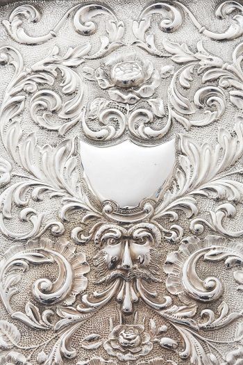 fig 3. Solid Silver Dressing Table Tray by Nathan & Hayes 1901
