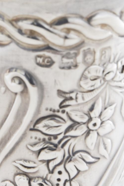 fig 4. Victorian Solid Silver Vase - William Comyns -1896