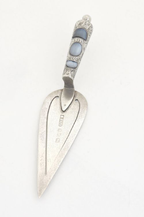 Solid Silver Trowel Bookmark 1894