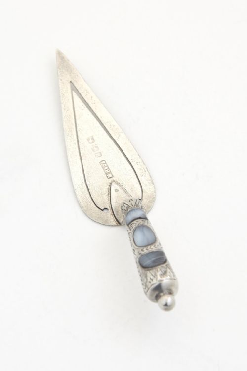 fig 3. Solid Silver Trowel Bookmark 1894
