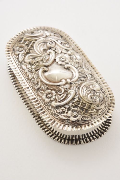 A Superb Embossed Table Snuff or Trinket Box 1900