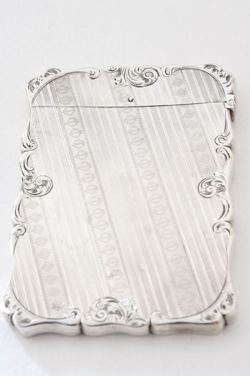 fig 1. Edward Smith Silver Card Case - 1858.