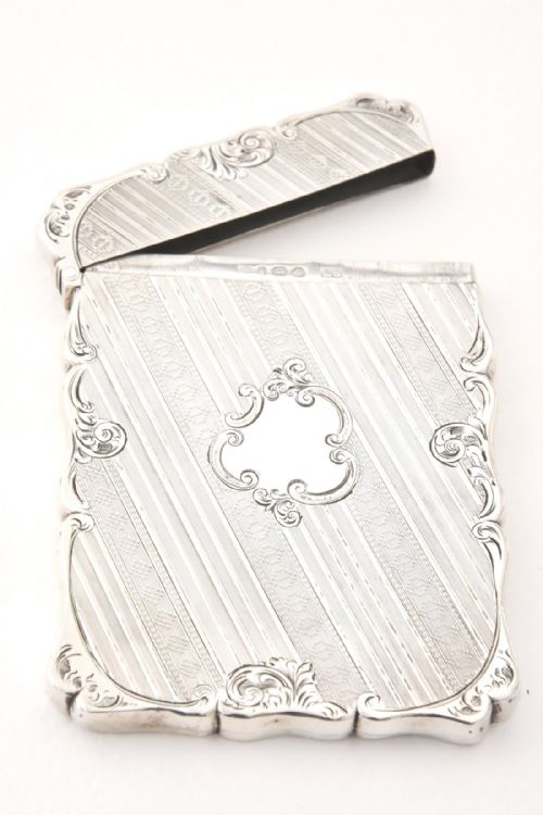 fig 2. Edward Smith Silver Card Case - 1858.