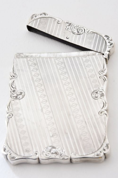 fig 3. Edward Smith Silver Card Case - 1858.