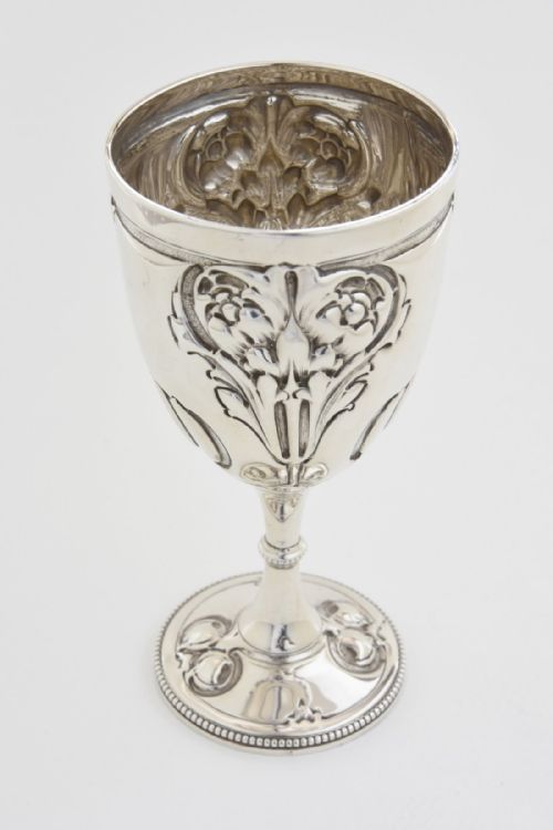 fig 1. Solid Silver Art Nouveau Goblet 1901