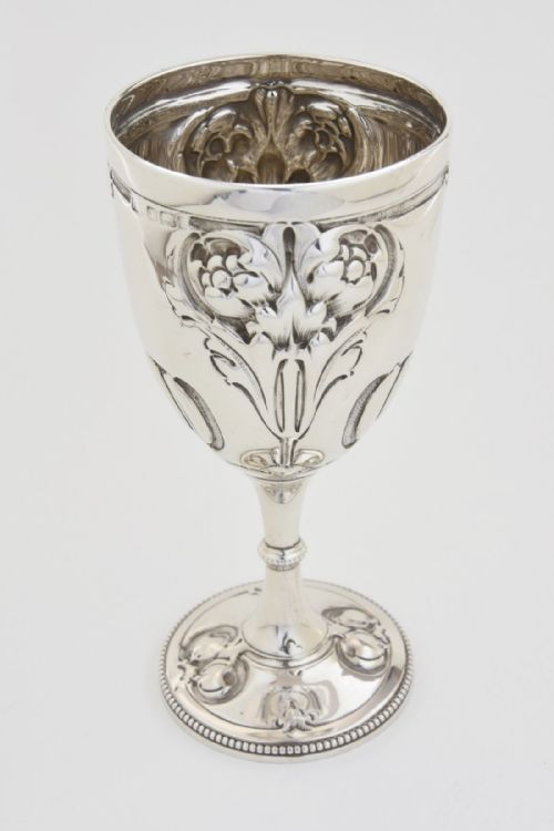 fig 2. Solid Silver Art Nouveau Goblet 1901
