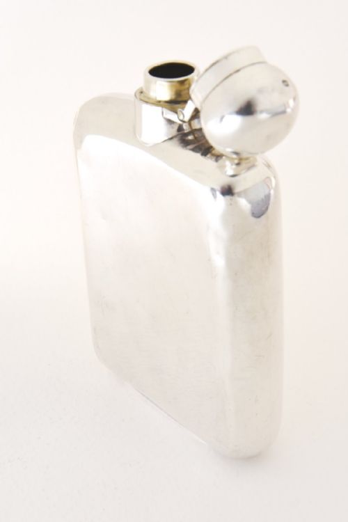 fig 3. Solid Silver Hip Flask 1923 - James Dixon & Sons