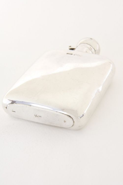 fig 4. Solid Silver Hip Flask 1923 - James Dixon & Sons