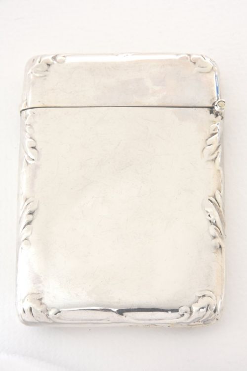 fig 1. Rare Silver Art Deco Card Case 1914