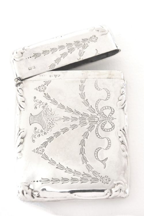 fig 2. Rare Silver Art Deco Card Case 1914