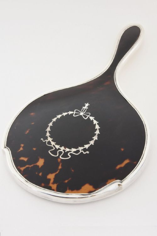 fig 1. Silver & Faux Tortoiseshell Hand Mirror 1924