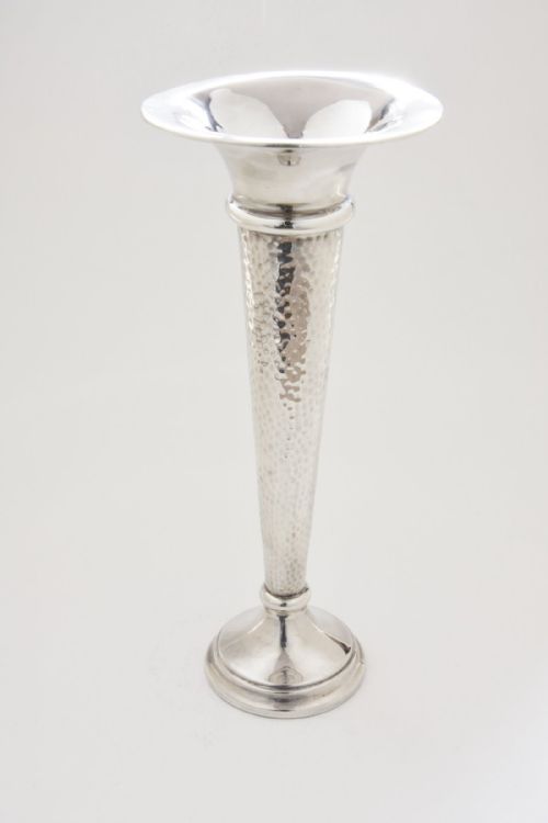 fig 1. Large Edwardian Silver Trumpet Vase 1906