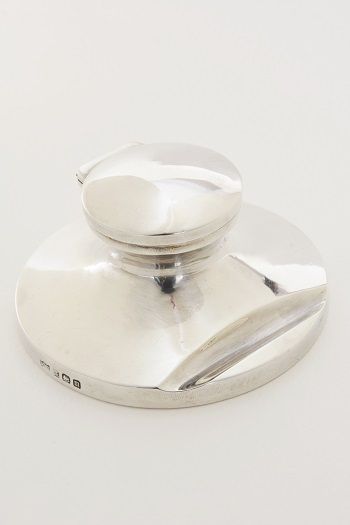 fig 1. Silver Capstan Inkwell - Mappin & Webb 1911