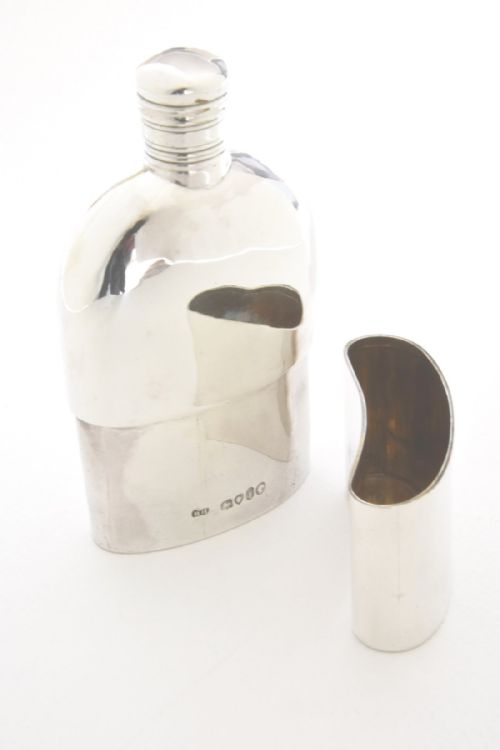 fig 3. Superb Mid-Victorian Silver Hip Flask 1864